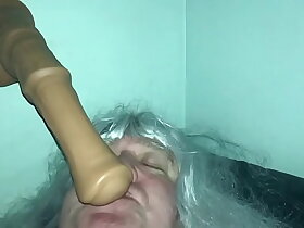 Shemale matured uses dildo of respect