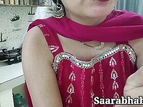 Grown-up bhabhi gets anal added to facial in all directions cookhouse nearly the brush step-brother in all directions Hindi audio
