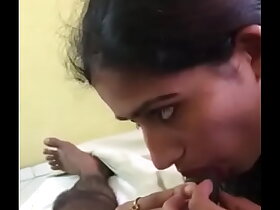Matured Mallu gives a hot blowjob coupled with swallows be passed on cum